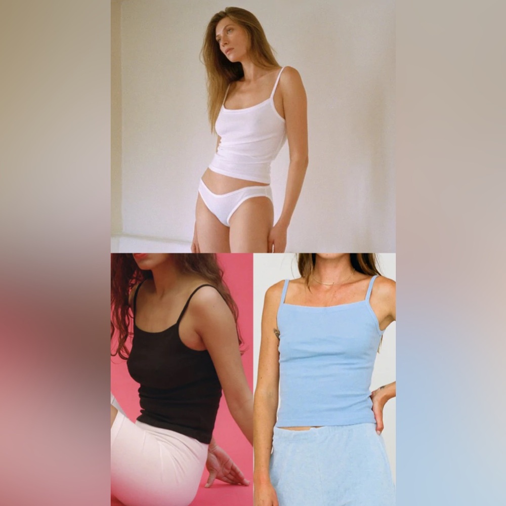 Gil Rodriguez LaPointe tank trio white black baby blue S $150